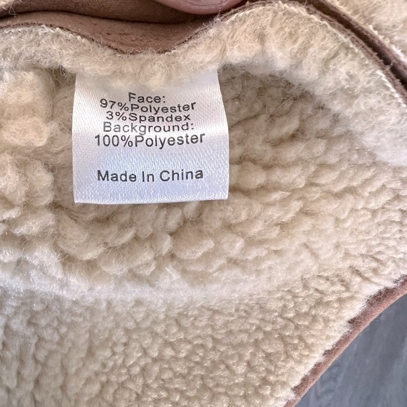 Tuckernuck Stella Shearling Jacket Sherpa Lined in Tan​​​​ - Picture 9 of 9